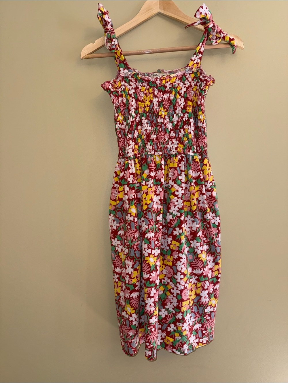 Toad & Co Floral Midi Summer Dress S Cotton Smocked Pockets beachy old school